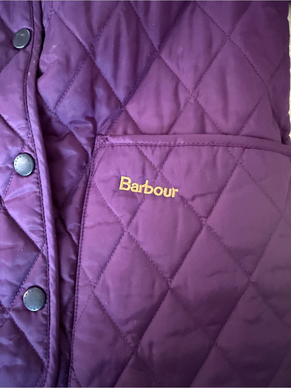 Barbour Quilted Kids Puffer Jacket in Plum - Picture 2 of 5